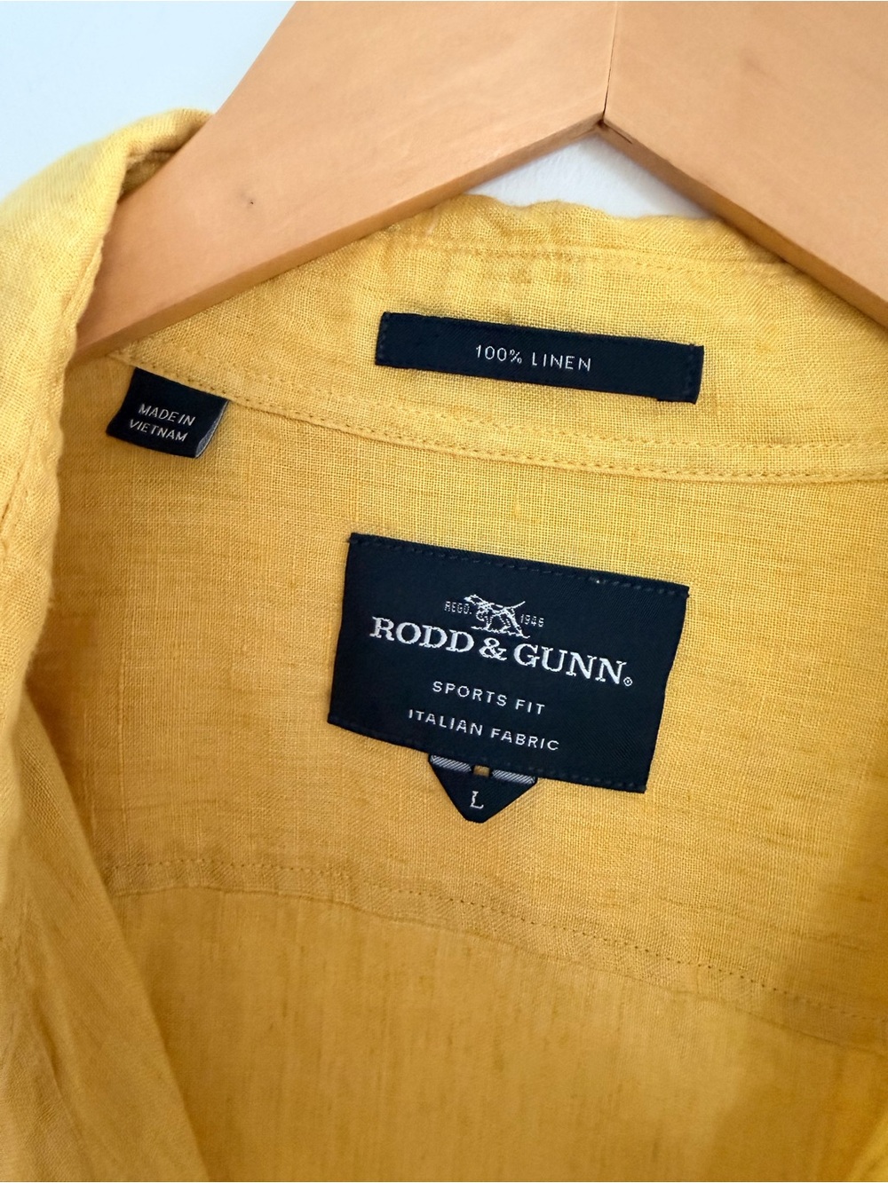 Rodd & Gunn Men's Linen Shirt - Mustard